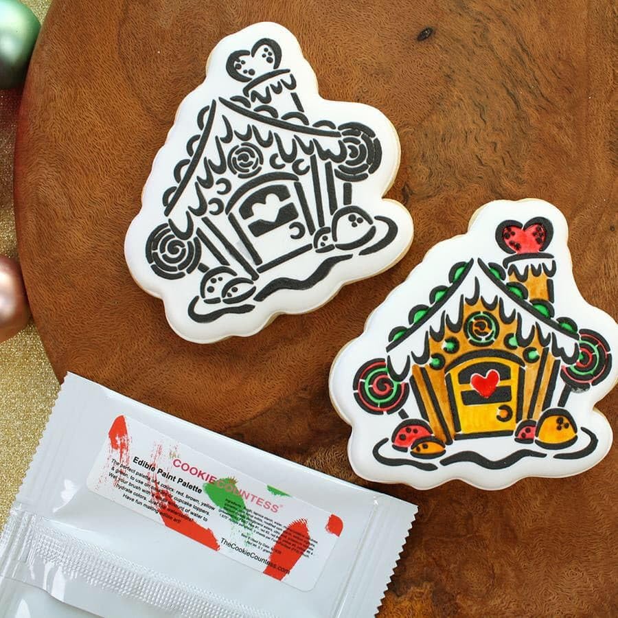 The Cookie Countess PYO Edible Paint Palettes 36 Pouch - Christmas