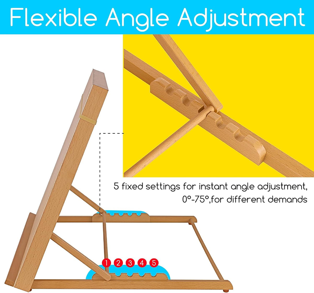 MEEDEN Large Tabletop Drawing Easel: A2 Wooden Sketching Board for Painting
