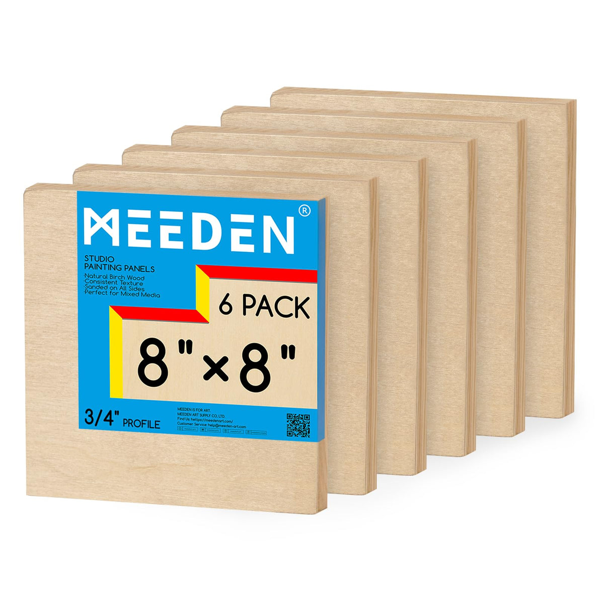 MEEDEN Unfinished Wood Canvas Board:18x18 Canvas Panel Pack of 2