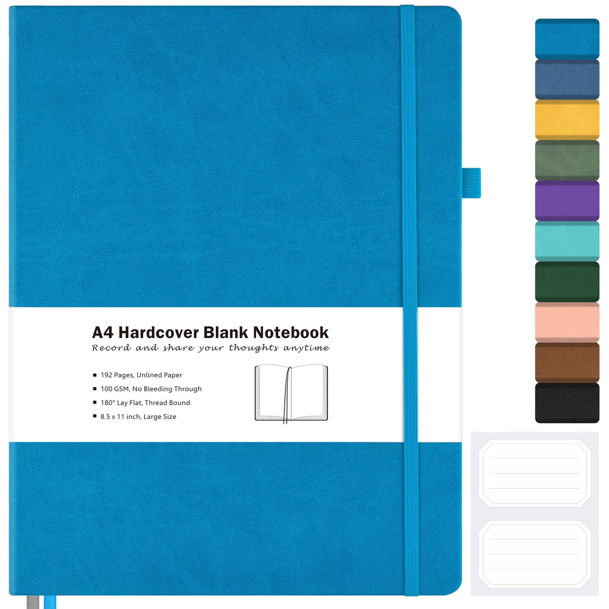 Blank Notebook Hardcover Sketch Book, 8.5 x 11 Blank Journal No Bleed Paper