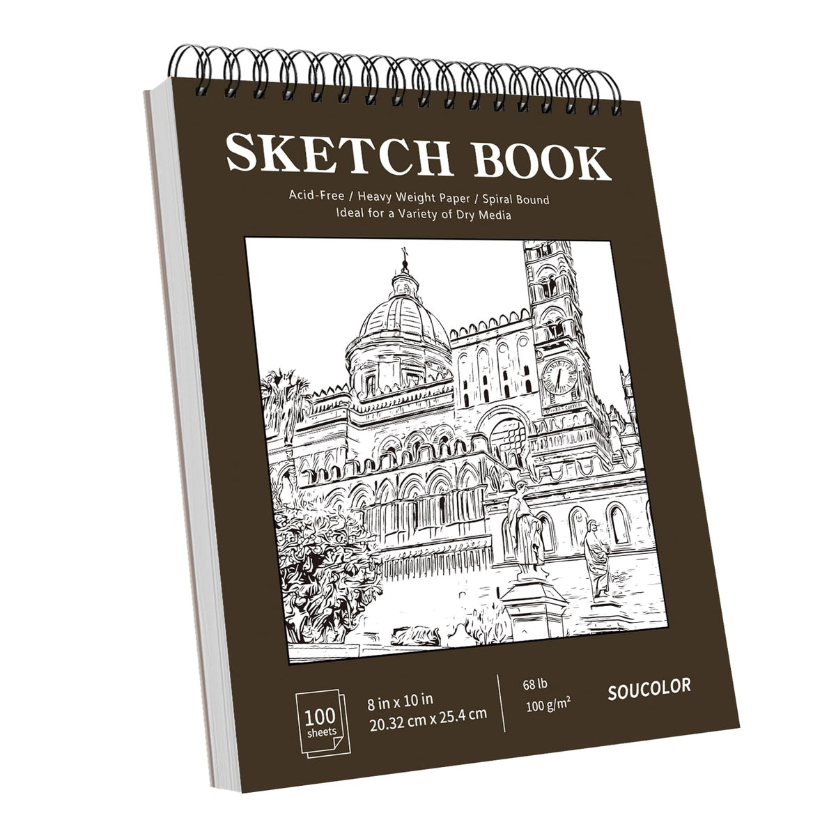 Soucolor Cute Sketch Book 9" x 12" Drawing Paper,Pink Teen Girls Sketchbook