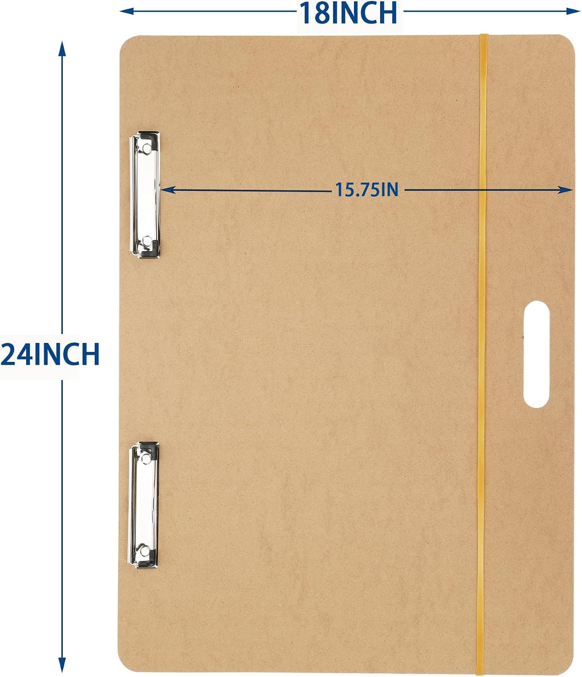 18" x 24" Drawing Board, Artist Sketch Boards with Handle for Drafting Art, Portable Wooden Clipboard for Class or Studio Fit in Artists Tote