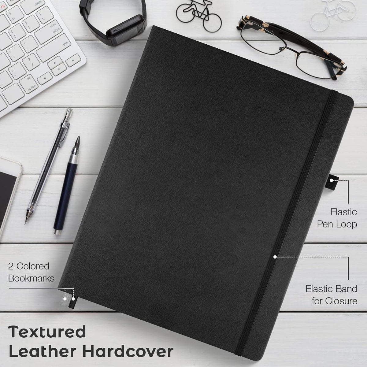Blank Notebook Hardcover Sketch Book, 8.5 x 11 Blank Journal No Bleed Paper