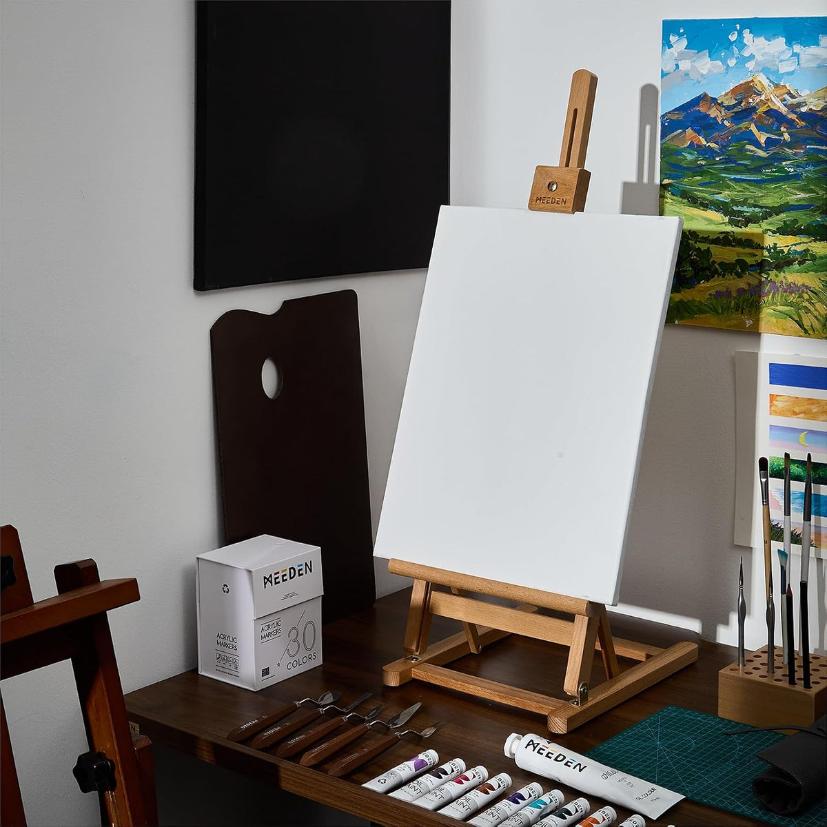 MEEDEN H-Frame Tabletop Easel for Painting: Adjustable Desktop Easel