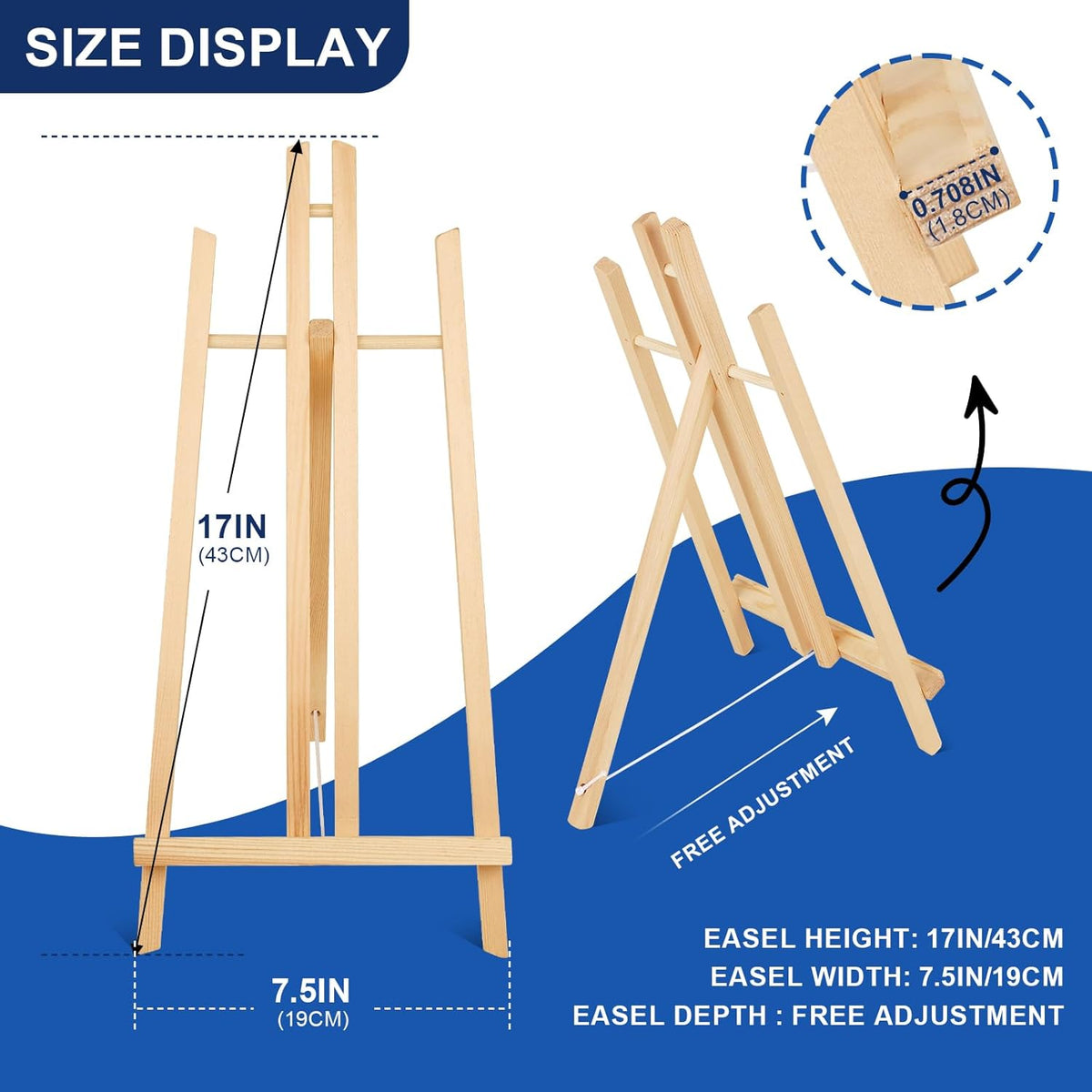 ESRICH 2PCS 17 Inch Tabletop Easels, Easel Stand for Painting