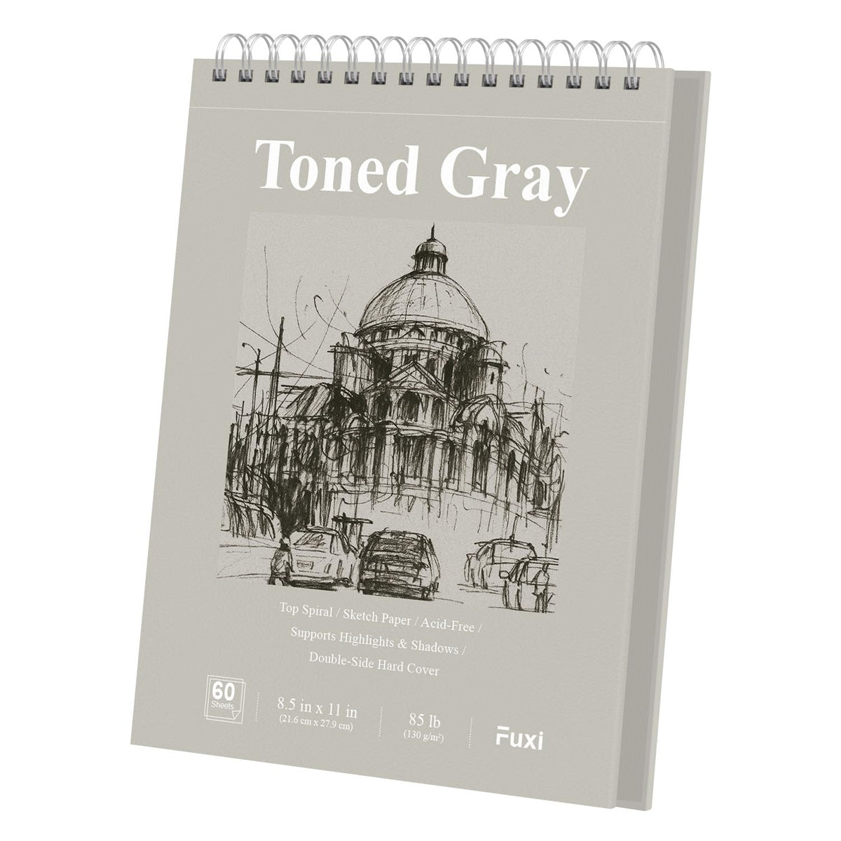 Fuxi 9" x 12" Sketch Book Set, Top Spiral Bound Sketchbook, 200 Sheets