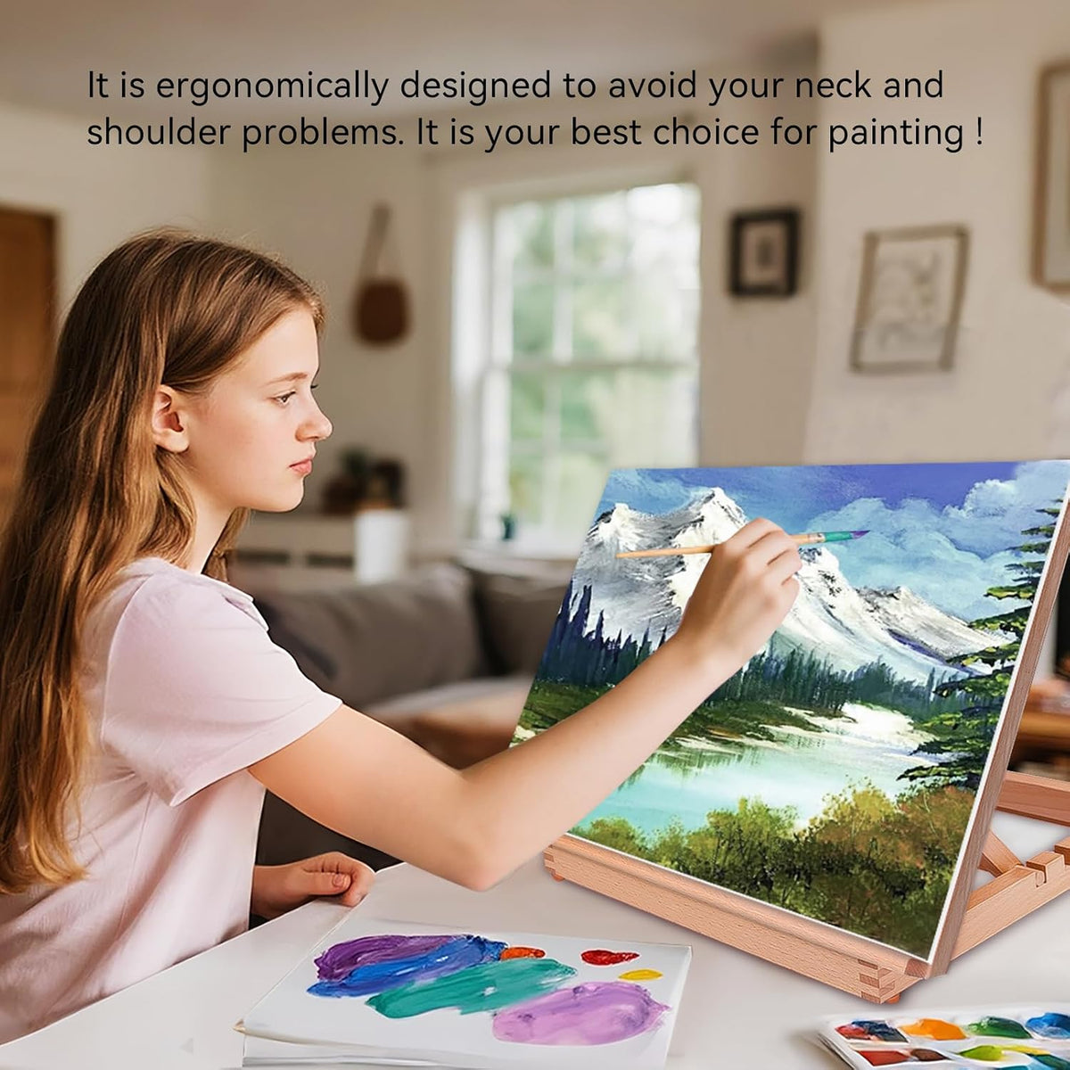 Miratuso Tabletop Easel Painting Easel, Art Drawing & Sketching Board