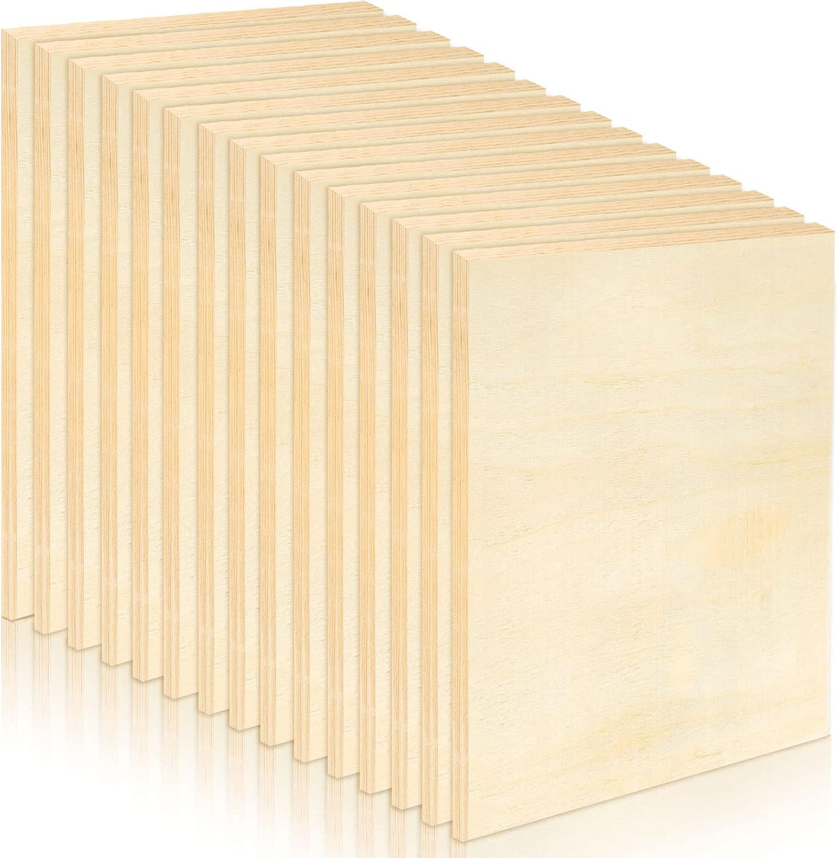 15 Pack Unfinished Wood Canvas Panels Kit 11.8x7.9 Inch Wooden Panel Boards Wood Paint Pouring Panels Wooden Canvas Panels Boards for Painting, Pouring Art, Crafts