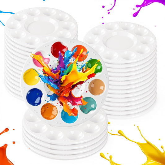 20PCS Paint Tray Palettes, Plastic Paint Palette, Watercolor Palettes Paint Trays for Kids