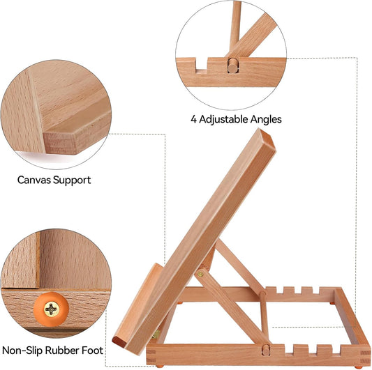 Miratuso Tabletop Easel Painting Easel, Art Drawing & Sketching Board
