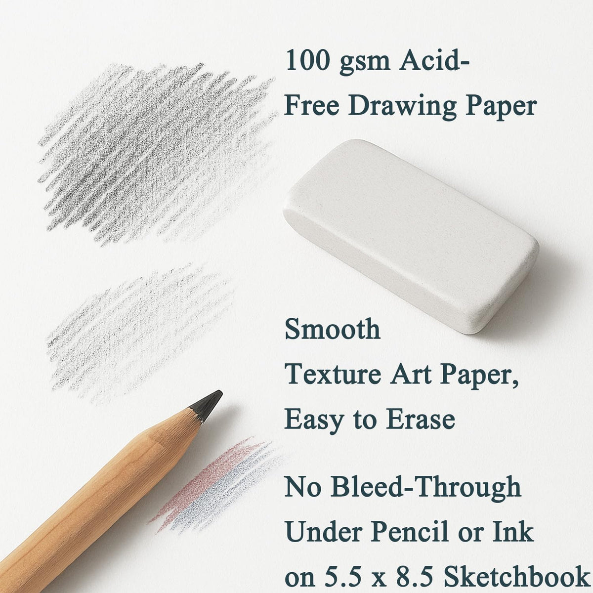 Fuxi Small Sketch Book, Spiral-Bound Sketchbook 5.5 x 8.5 2-Pack 200 Sheets