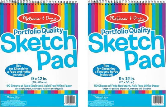 Melissa & Doug 9x12 Jumbo Drawing Paper Pad 2-Pack Art Supply