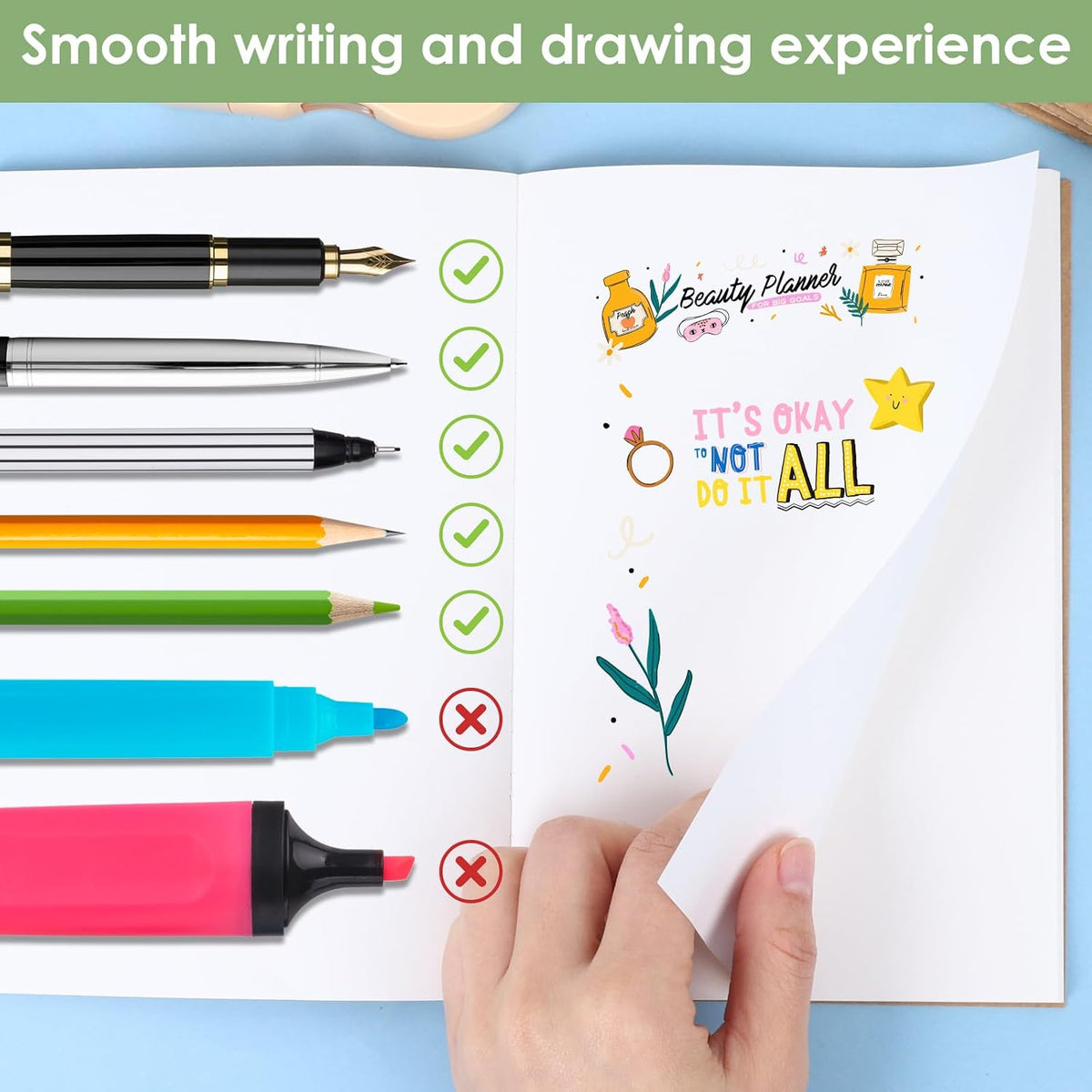 LABUK 50 Pack Blank Kraft Notebooks A5 Journals Sketchbook Bulk Drawing Pad Book Bulk for Kids Junk Journal, A5, 60 Pages, 8.3 x 5.5 Inches