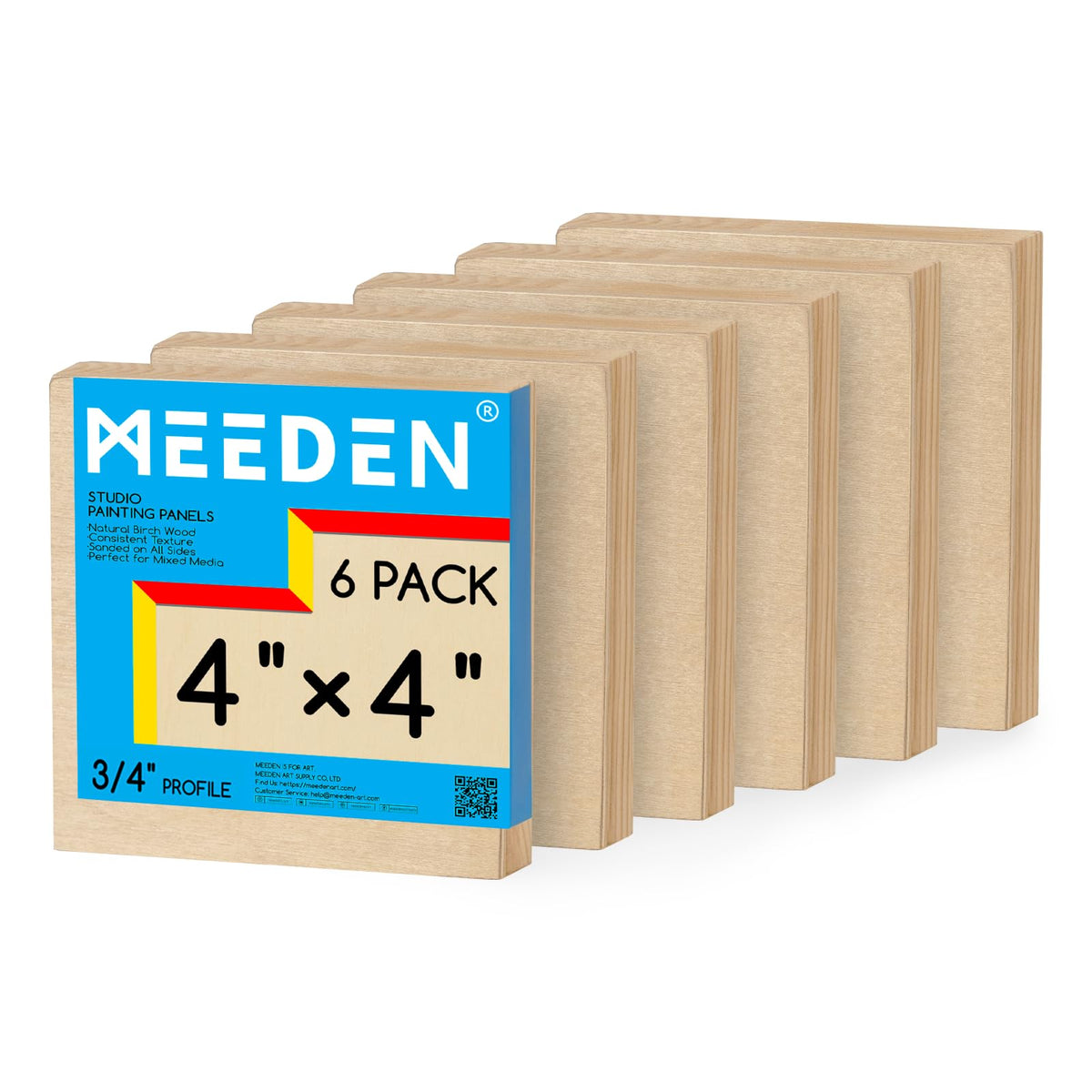 MEEDEN Unfinished Wood Canvas Board:18x18 Canvas Panel Pack of 2
