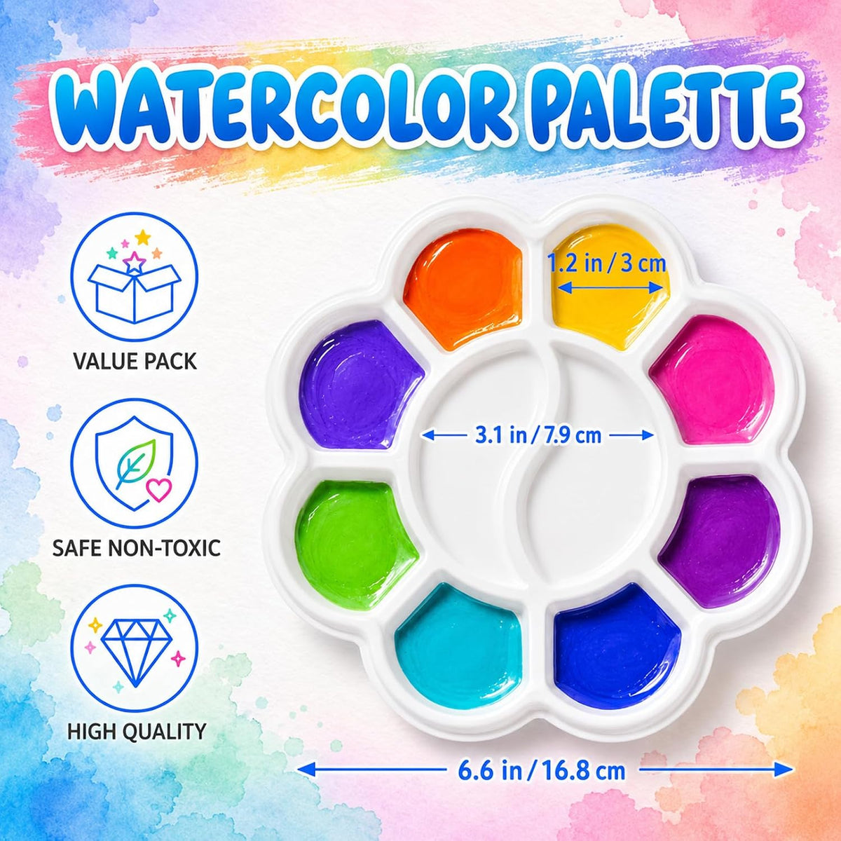 Paint Trays Bulk 50 Pcs White Disposable Petal Palettes