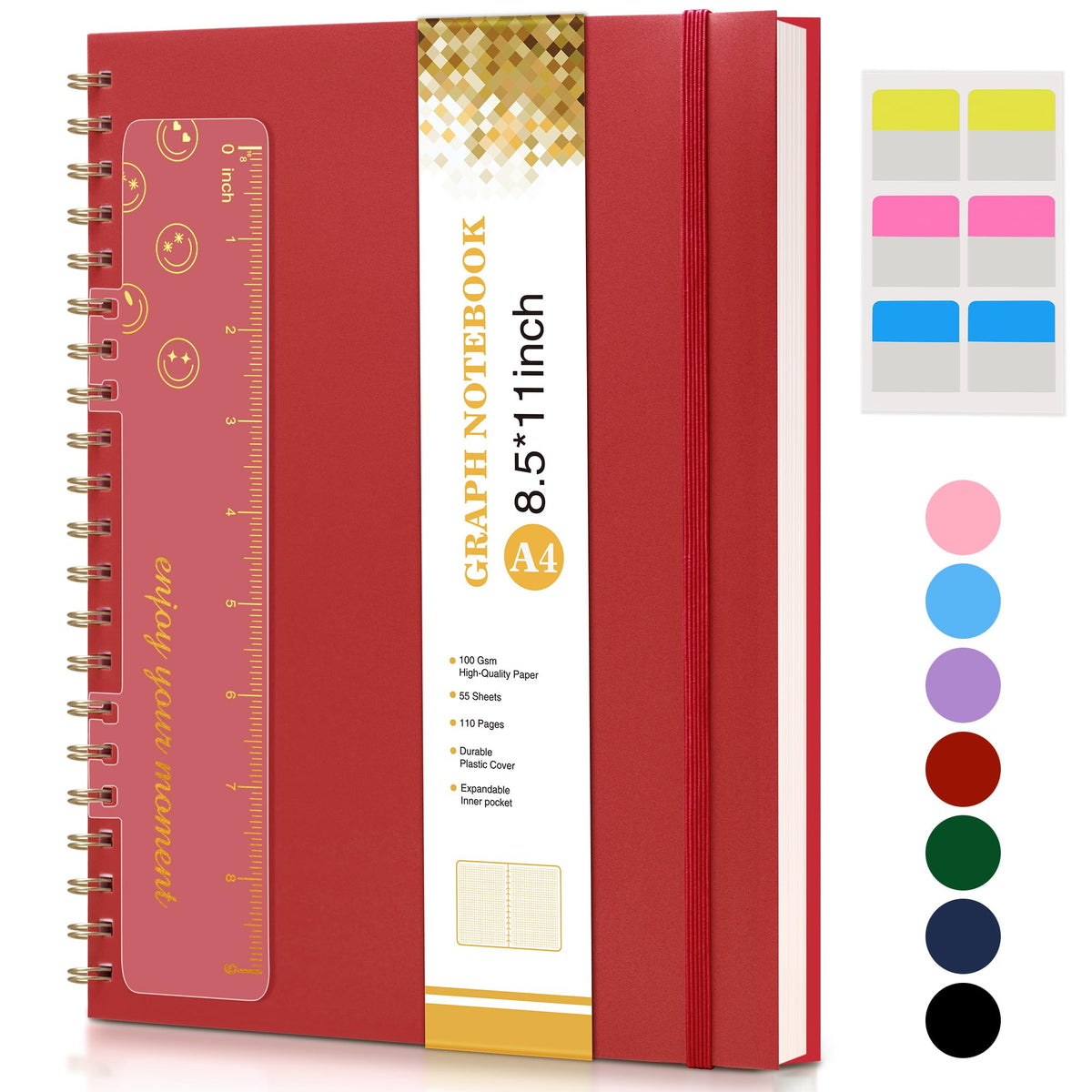 Blank Spiral Notebook Journal 8.5” x 11”, A4 Large Sketch Book for Women Men, 100 GSM Blank Paper Drawing Notebook, Hardcover Spiral Bound Sketchbook for Sketching Work School, Wildflower Mountainside
