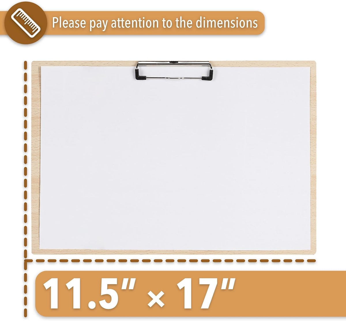 Mr. Pen- Clipboard, 11.5x17 Inches, Horizontal Wooden Clipboard