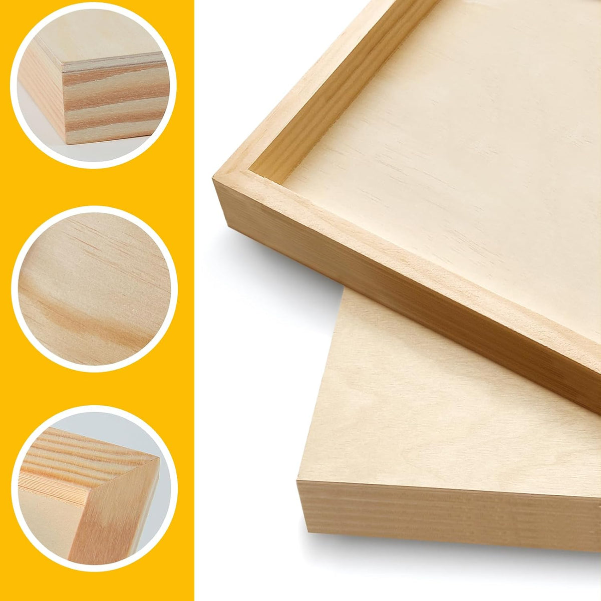 Falling in Art 2 Pack 12x12'' Unfinished Gallery Birch Wood Canvas Panels