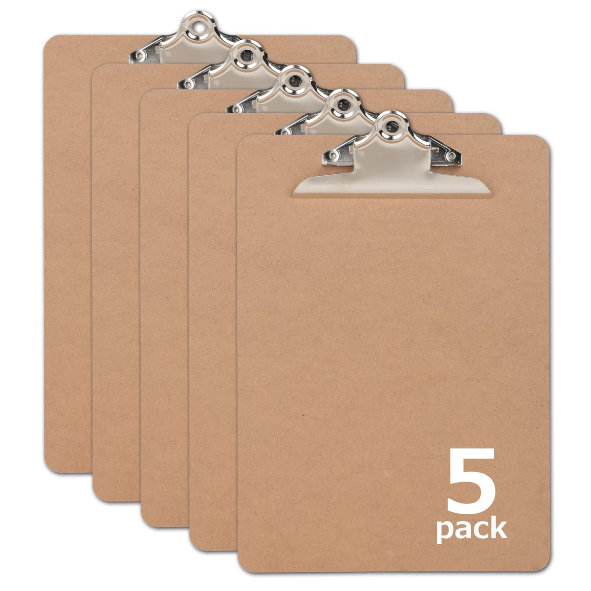 Wood Clipboard Set of 3, 8.5 x 11 Clip Board