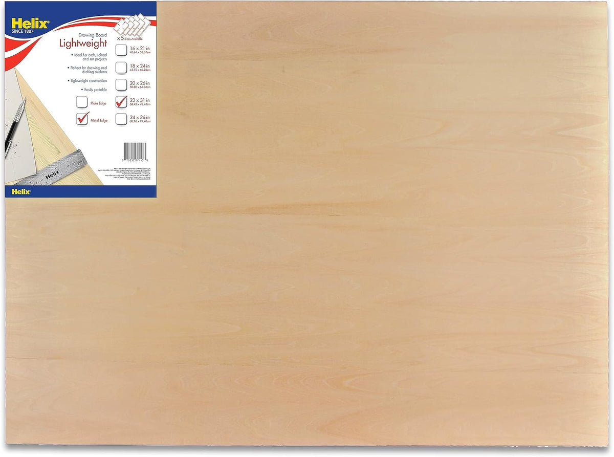 Helix - Wooden Drawing Board - Metal Edge - 23 x 31 inch