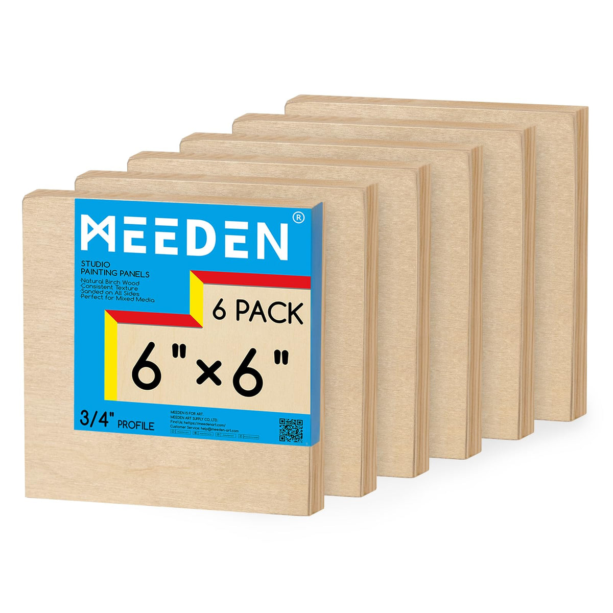 MEEDEN Unfinished Wood Canvas Board:18x18 Canvas Panel Pack of 2