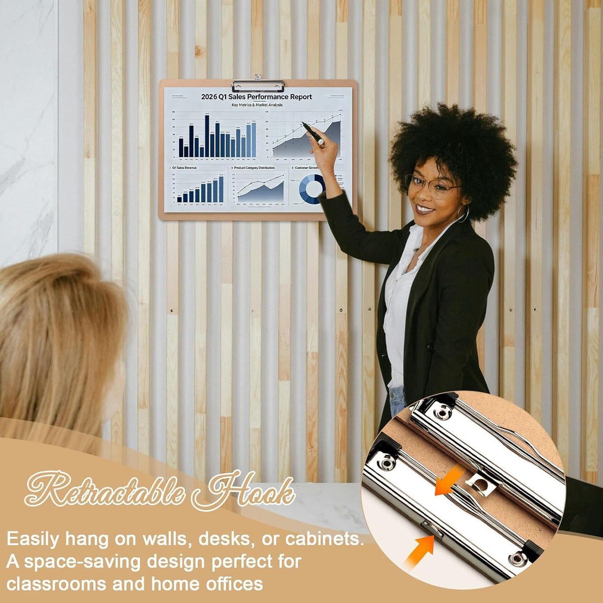 6 Pcs 11x17 Wooden Horizontal Clipboards Extra Large