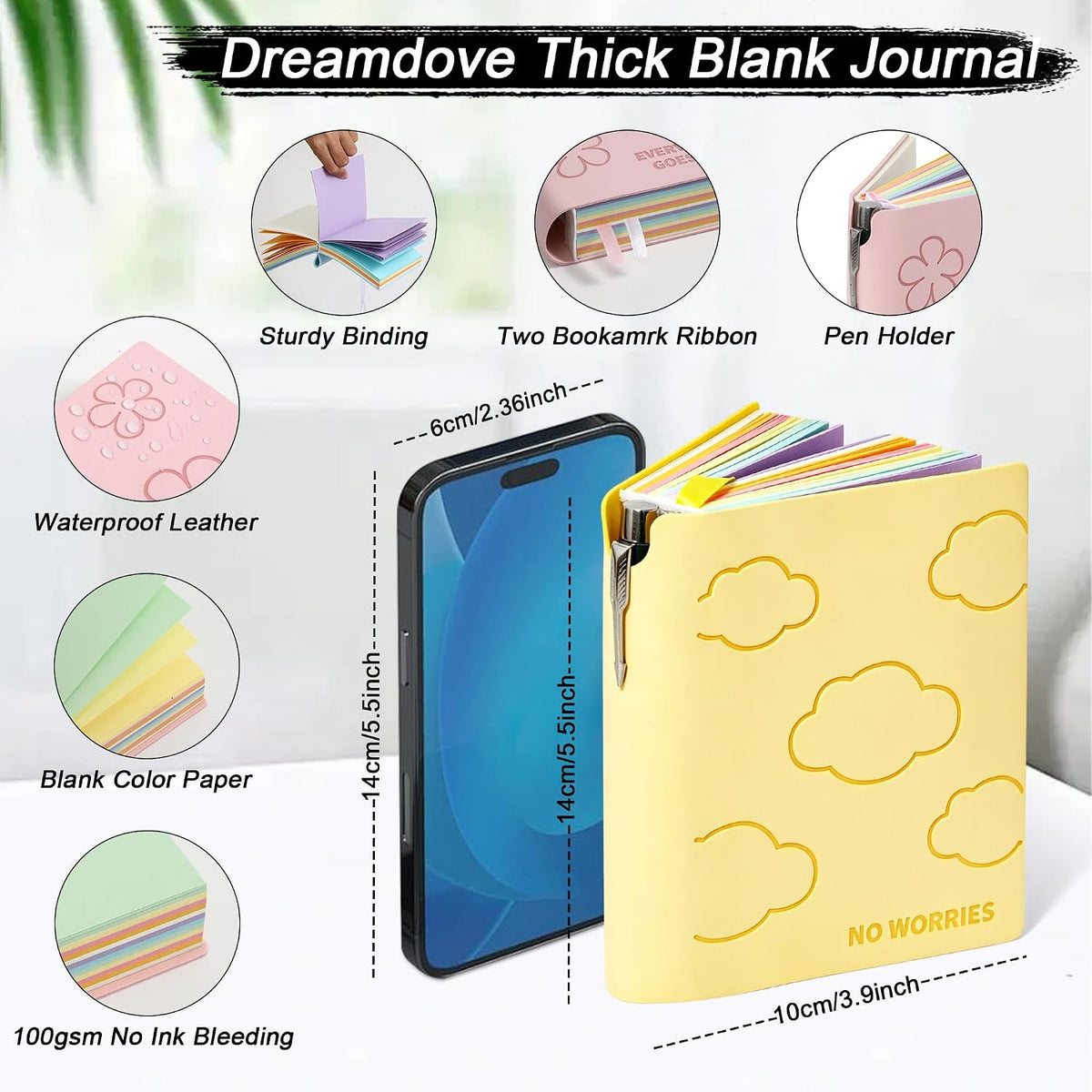 Thick Blank Notebook 400 Pages A6 Size100gsm Color Pages