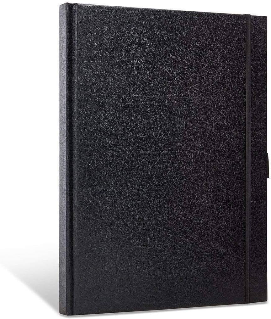 KINGART Hardcover Sketchbook Journal – 8.5 x 11 Inch, 1-Pack – 80 Sheets (160 Pages), 70 lb (110 GSM) Acid-Free Heavyweight Black Bound Notebook