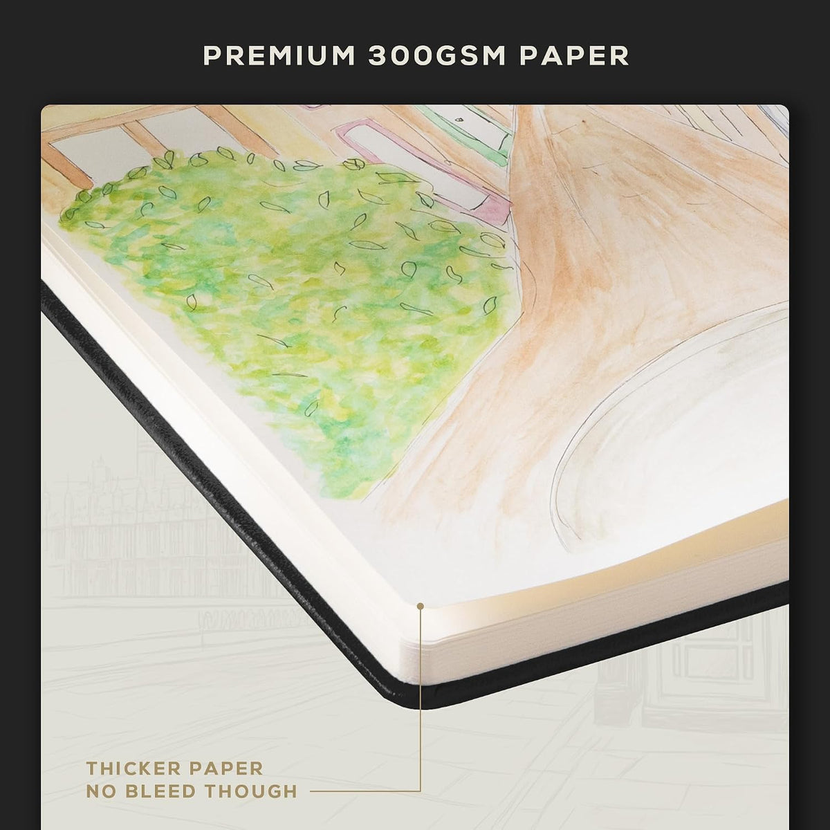 Beechmore Books A4 8.5x11 Mixed Media Sketchbook 300 GSM/140lb
