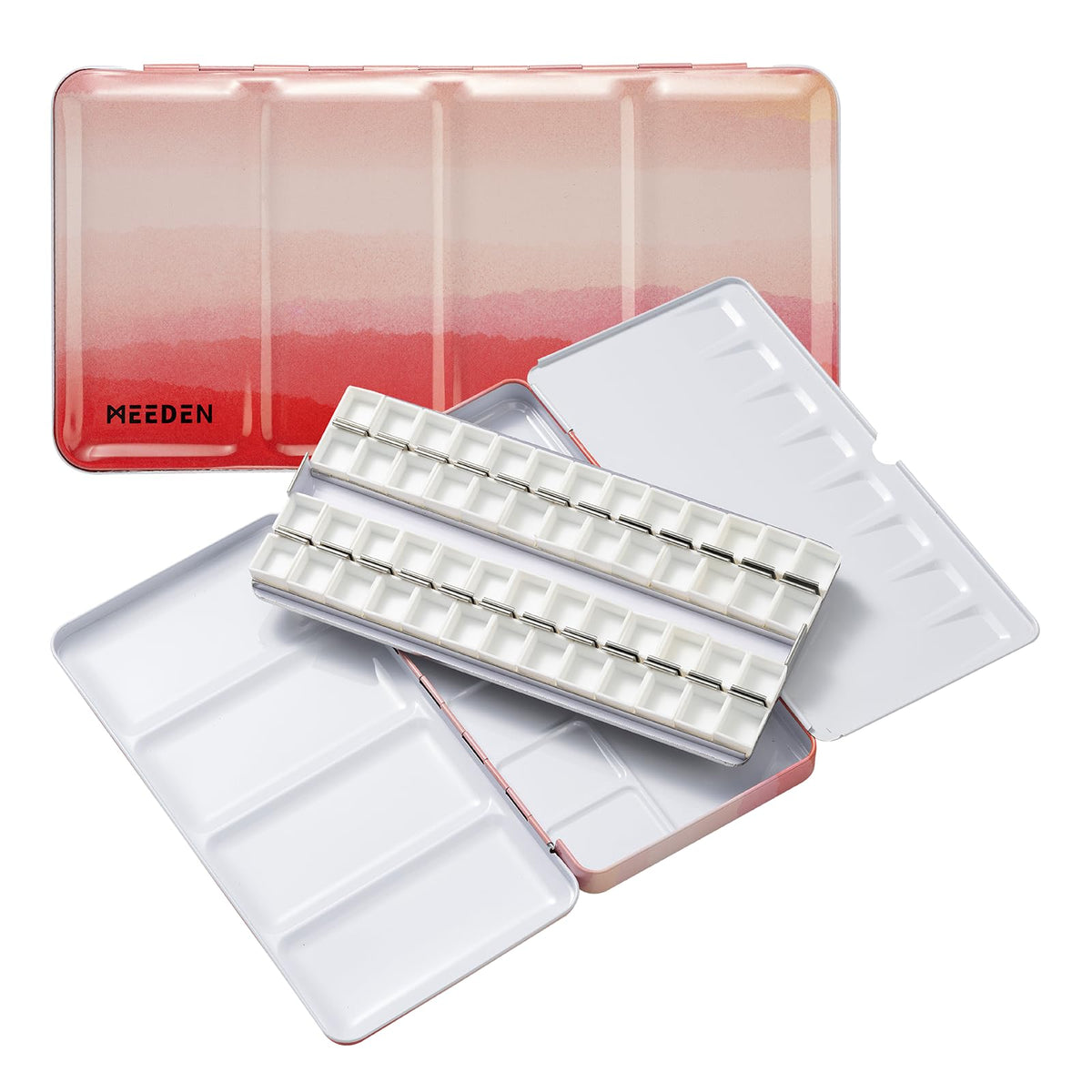 MEEDEN Empty Watercolor Tin Palette: Portable Watercolor Palette Paint Case