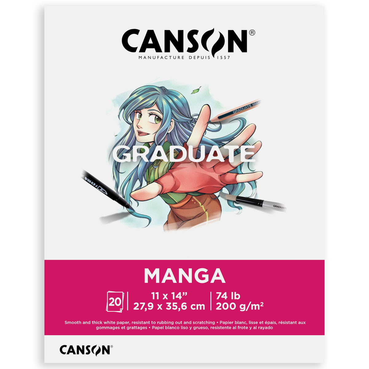 Canson Graduate Comic & Manga Illustration Paper Art Book, 5.5x8.5 in