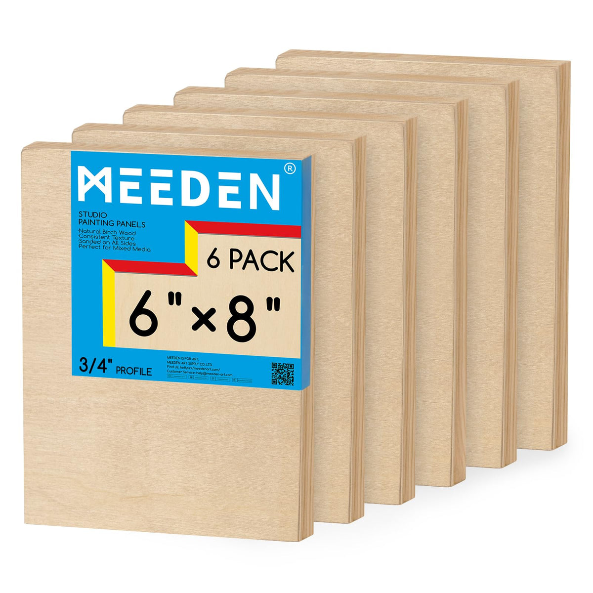 MEEDEN Unfinished Wood Canvas Board:18x18 Canvas Panel Pack of 2