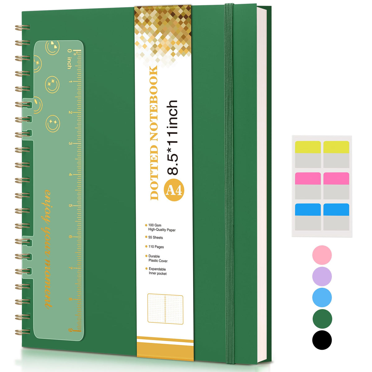 Blank Spiral Notebook Journal 8.5” x 11”, A4 Large Sketch Book for Women Men, 100 GSM Blank Paper Drawing Notebook, Hardcover Spiral Bound Sketchbook for Sketching Work School, Wildflower Mountainside