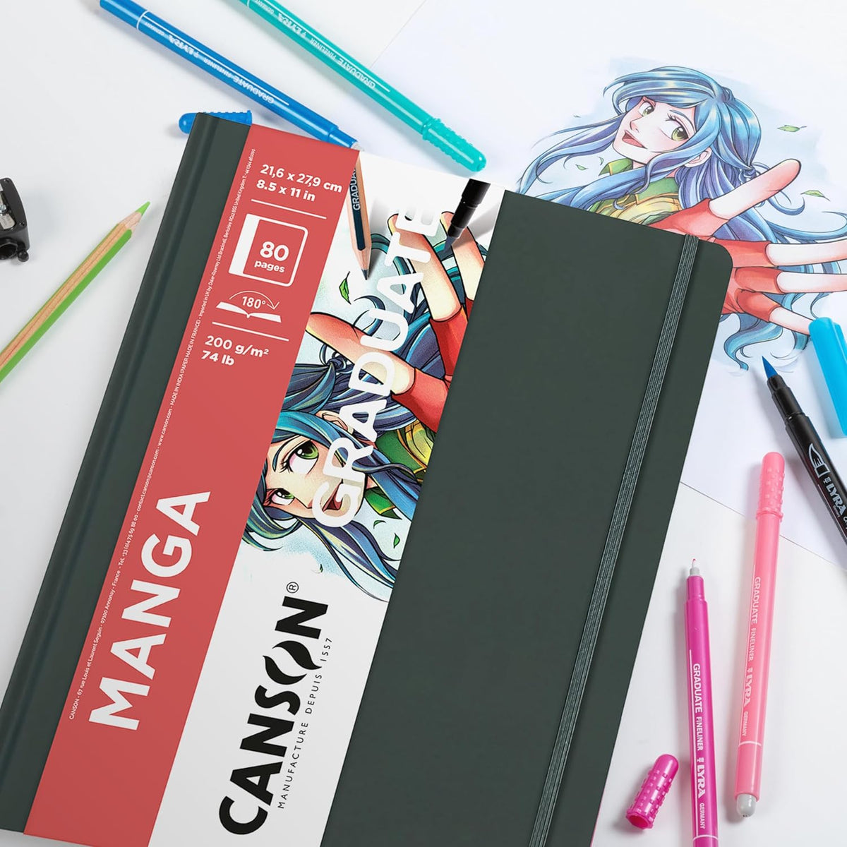 Canson Graduate Comic & Manga Illustration Paper Art Book, 5.5x8.5 in