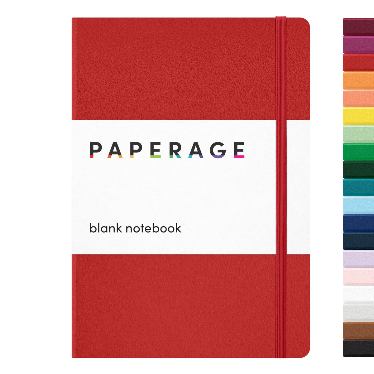 PAPERAGE Blank Journal Notebook, (Raspberry), 160 Pages, Medium 5.6 in x 8 in - 100 GSM Thick Paper – Hardcover Journaling Notebook for Work, School, Note Taking or Sketching