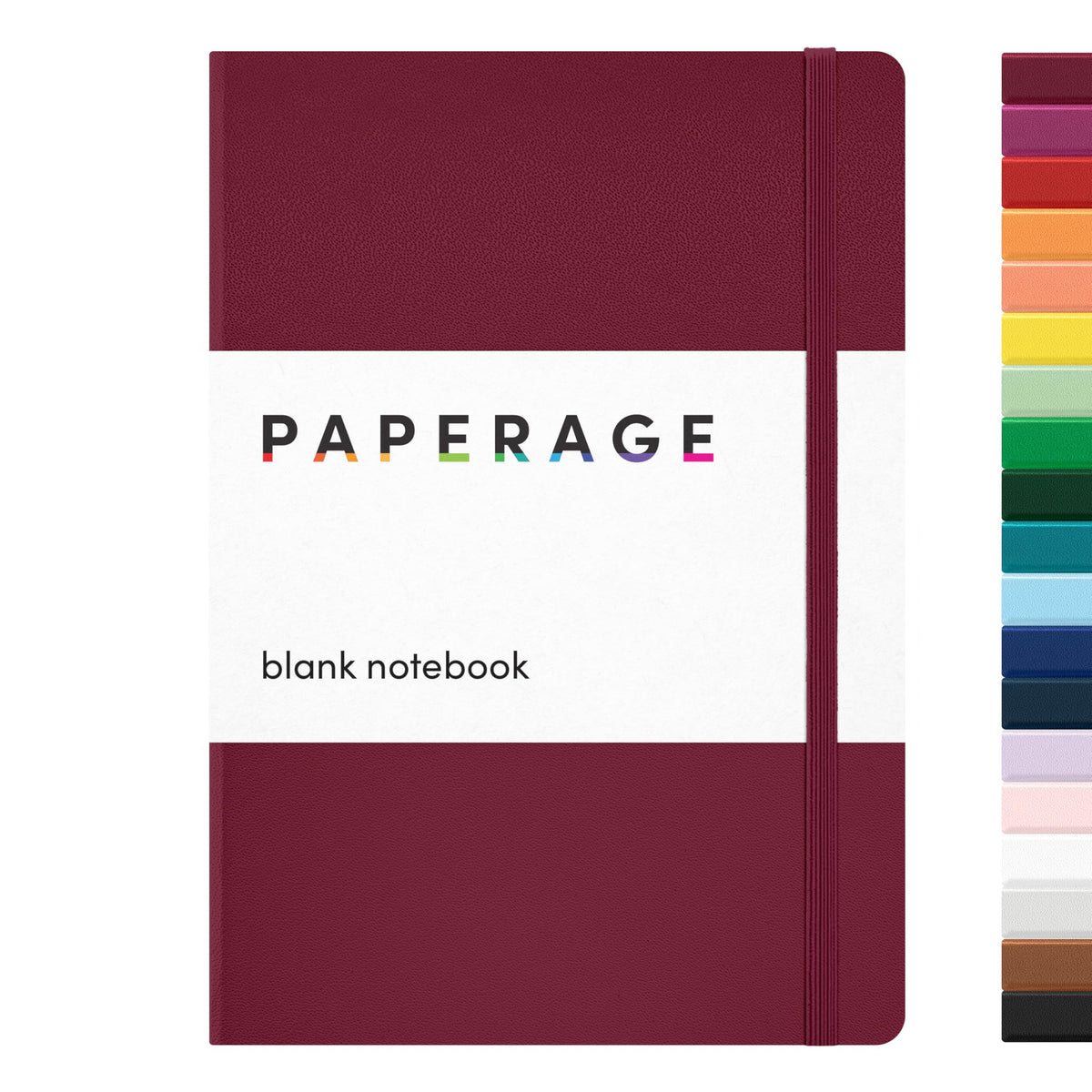 PAPERAGE Blank Journal Notebook, (Raspberry), 160 Pages, Medium 5.6 in x 8 in - 100 GSM Thick Paper – Hardcover Journaling Notebook for Work, School, Note Taking or Sketching