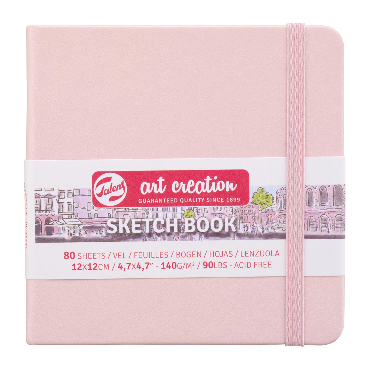 Talens Art Creation Sketchbook, Pastel Pink, 80 Sheets, 5.1 x 8.3 in