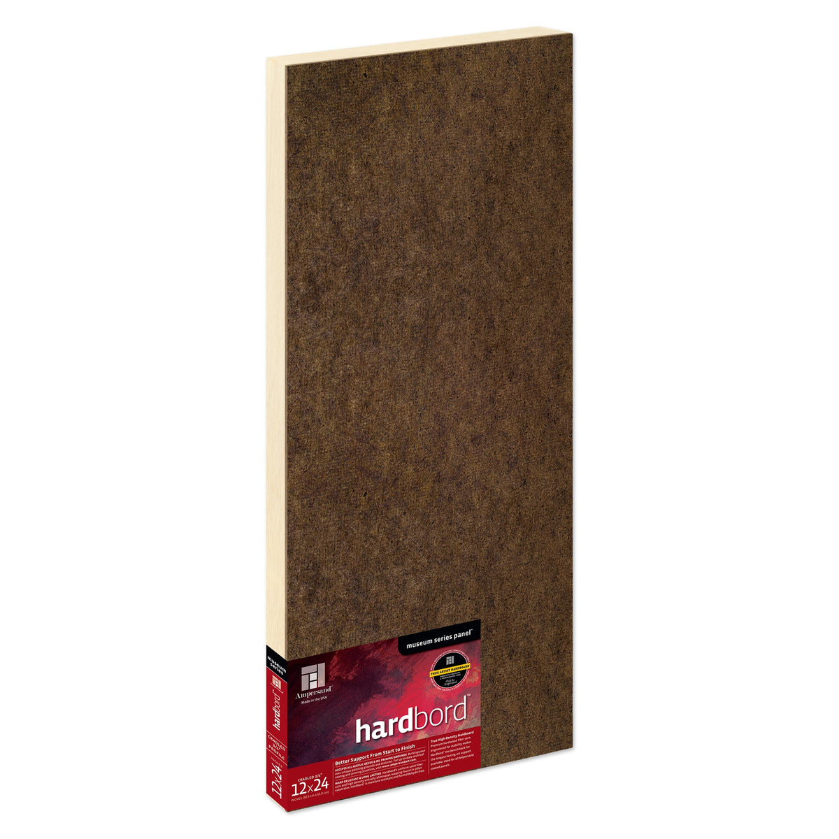 Ampersand Museum Series Hardbord for Painting and Mounting, 1/8 Inch Depth, 12X16 Inch (AMHB12)