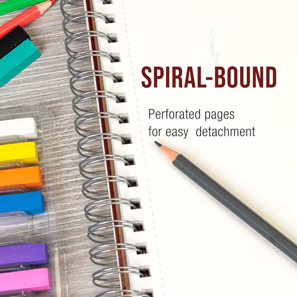 U.S. Art Supply 9"x12" Sketch Book Pad, Spiral Bound 100 Sheets Each,2-Pack