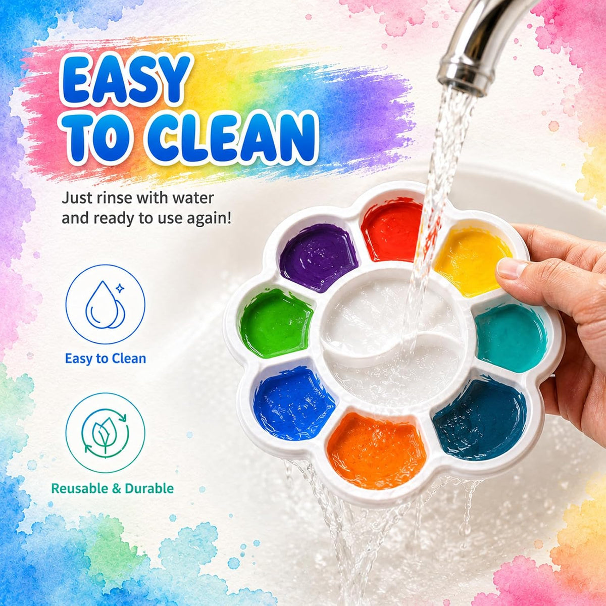 Paint Trays Bulk 50 Pcs White Disposable Petal Palettes