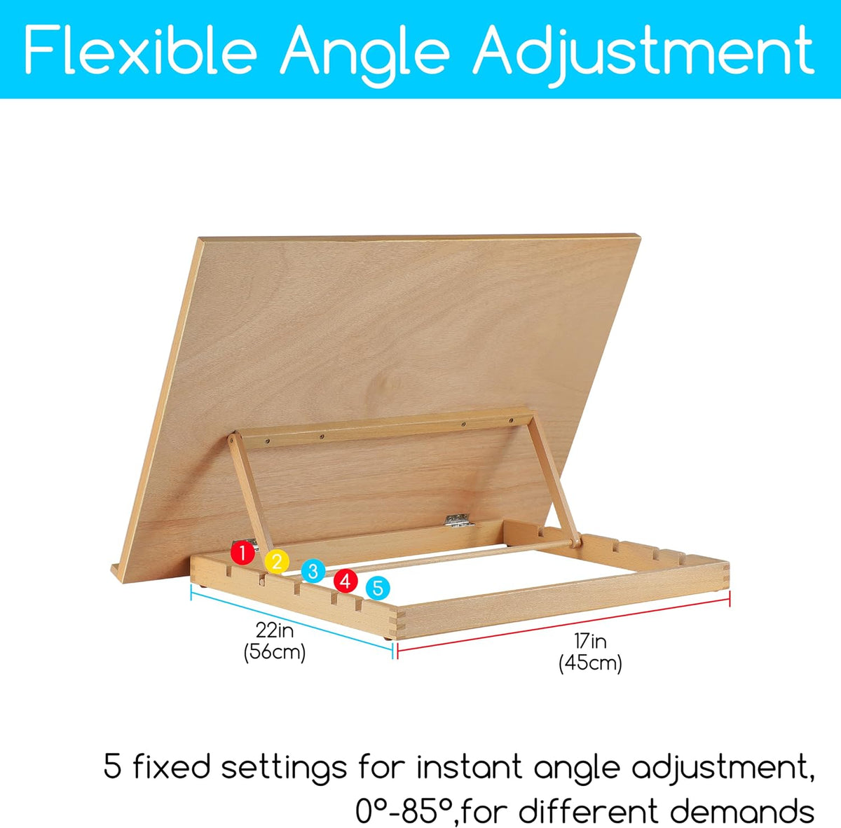 MEEDEN Extra Large Tabletop Easel: Wooden Easel for Painting Drawing Board