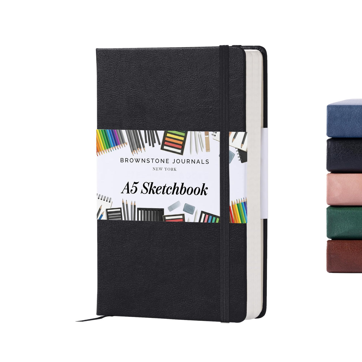 BROWNSTONE JOURNALS A5 Sketch Book Hardcover - 80 Sheets 100 GSM Paper