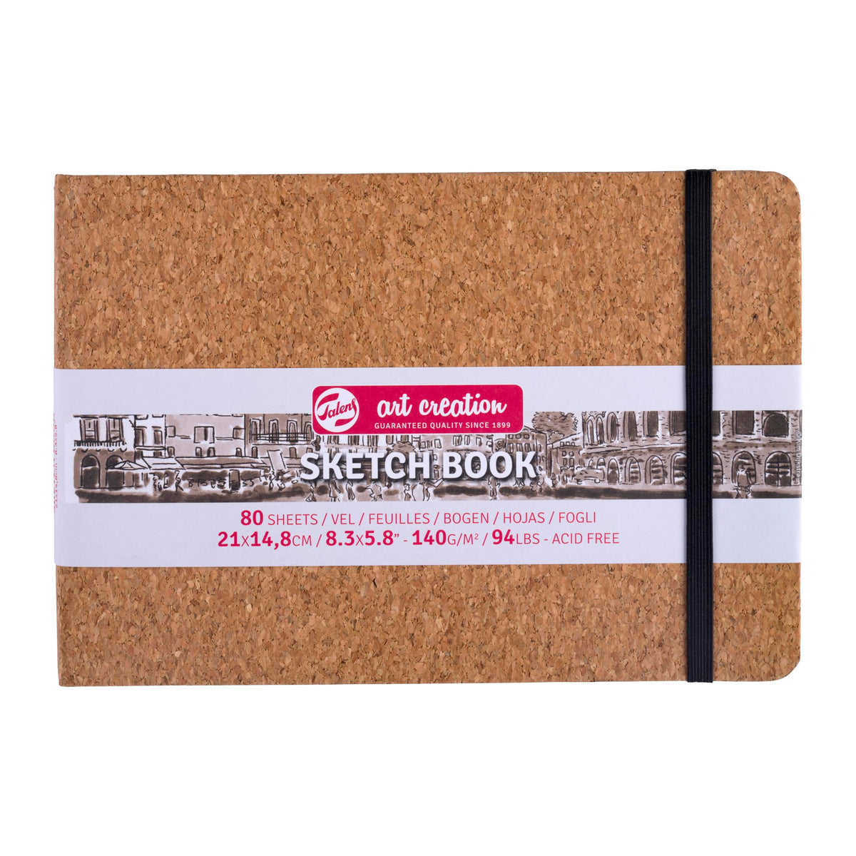 Talens Art Creation Sketchbook, Black, 80 Sheets, 5.1 x 8.3 in