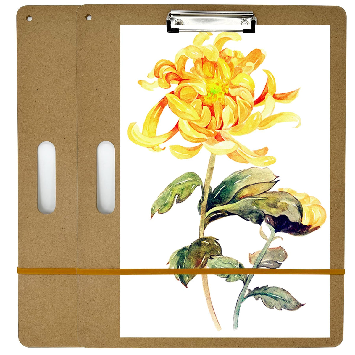 23" x 26" Drawing Board, Artist Sketch Boards with Handle for Drafting Art, Portable Wooden Clipboard for Studio Fit in Artists Tote