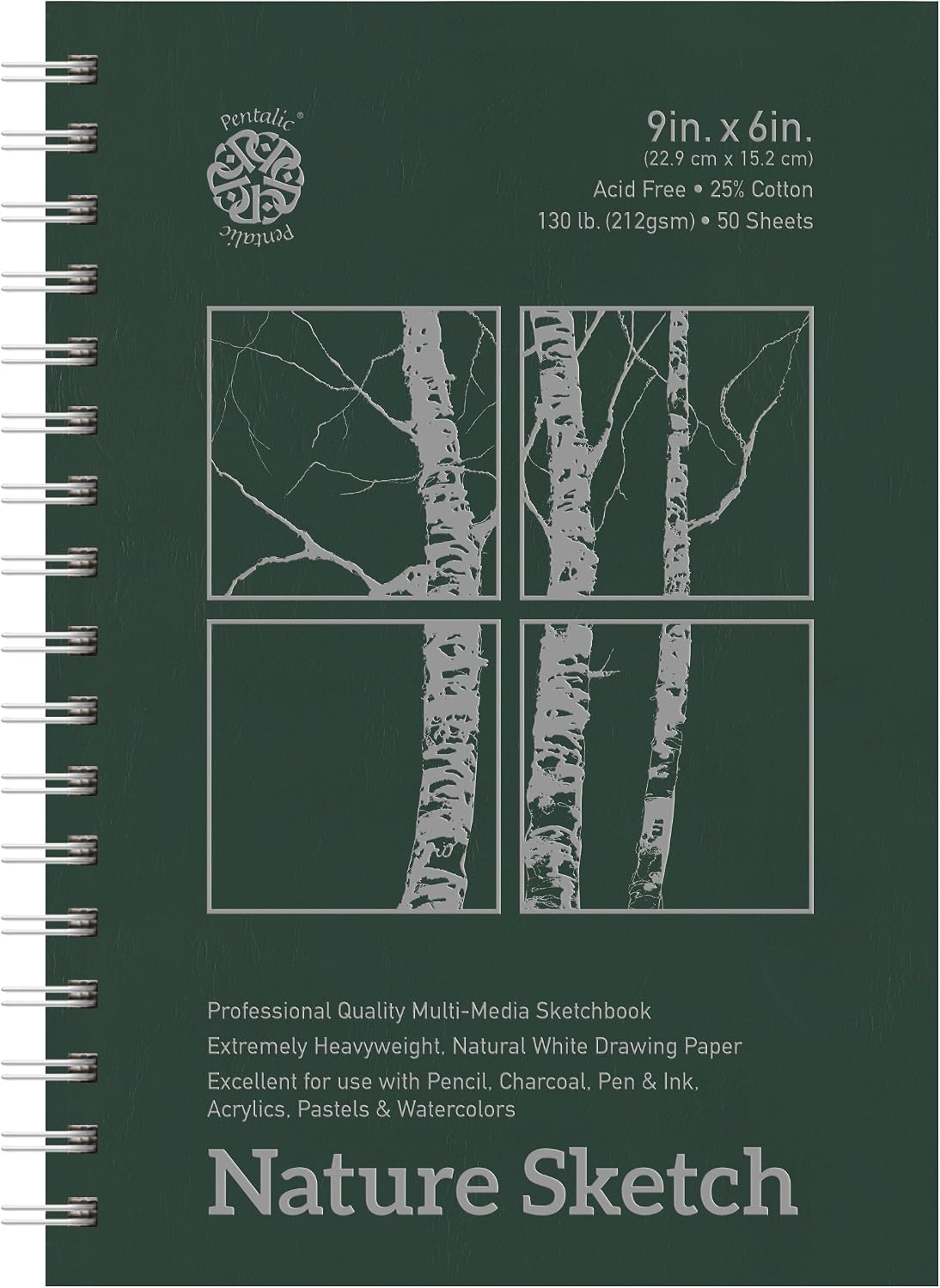 Pentalic Nature Sketch Pad, 9-Inch by 6-Inch