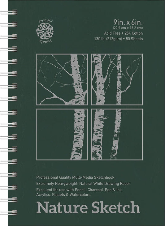 Pentalic Nature Sketch Pad, 9-Inch by 6-Inch
