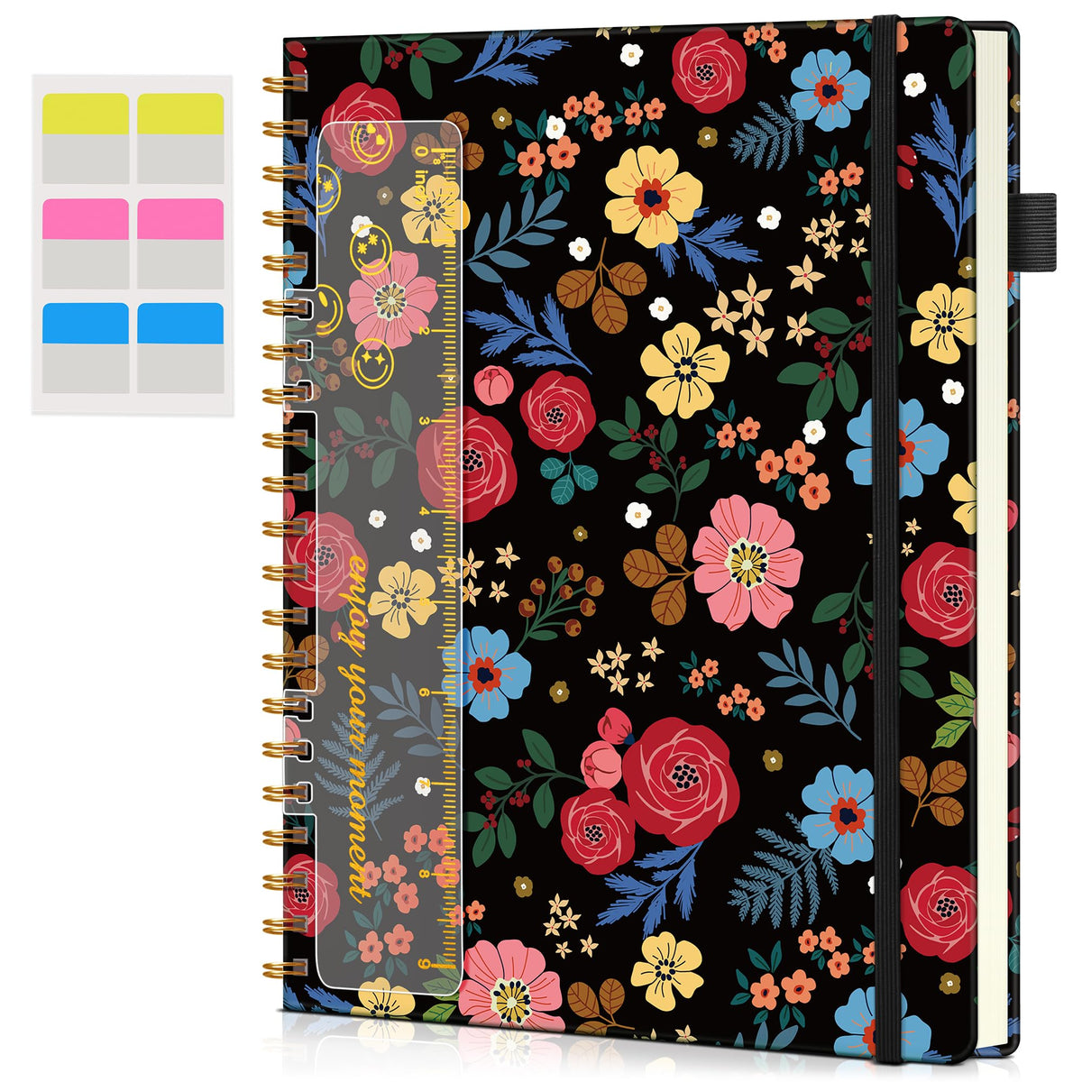 Blank Spiral Notebook Journal 8.5” x 11”, A4 Large Sketch Book for Women Men, 100 GSM Blank Paper Drawing Notebook, Hardcover Spiral Bound Sketchbook for Sketching Work School, Wildflower Mountainside