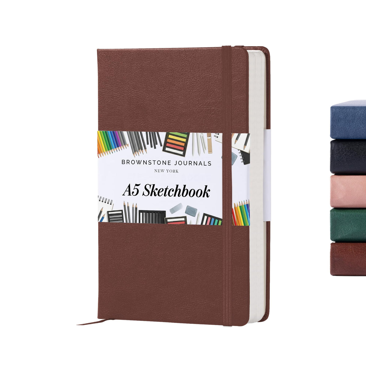 BROWNSTONE JOURNALS A5 Sketch Book Hardcover - 80 Sheets 100 GSM Paper