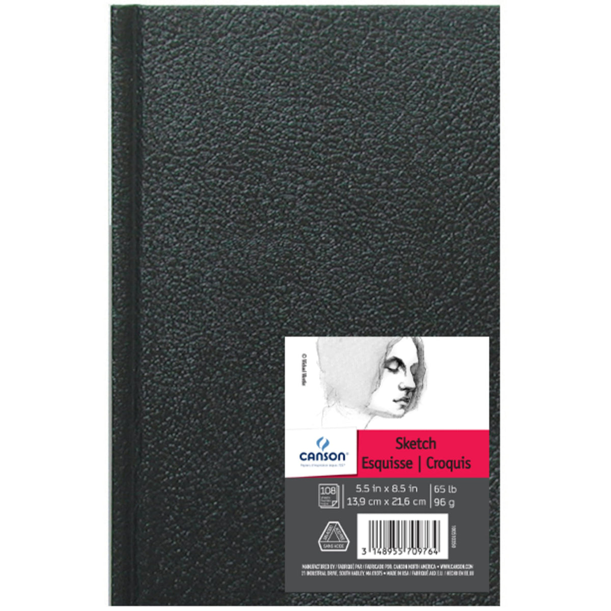 Canson Artist Series Sketchbook, Hardbound Journal, 11x14 inches, 184 Pages (65lb/96g) - Artist Paper for Adults and Students - Graphite, Charcoal, Pencil, Colored Pencil