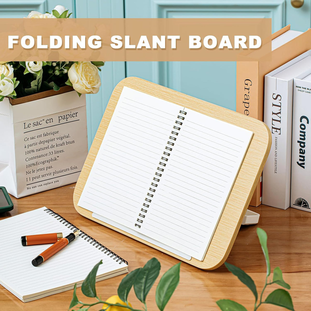 Slant Board for Writing, Adjustable Slanted Clipboard for Classroom, 1 Pc